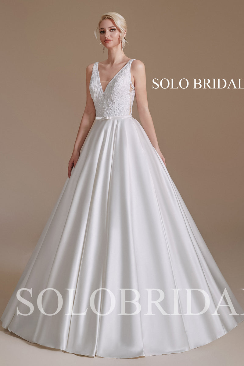 A-line wedding dress 622, Sleeveless wedding dress, Lace wedding dress, Bridal  gown, Ivory wedding dress -  Portugal
