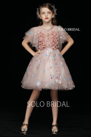 Blush Tulle Flower Girl Dress